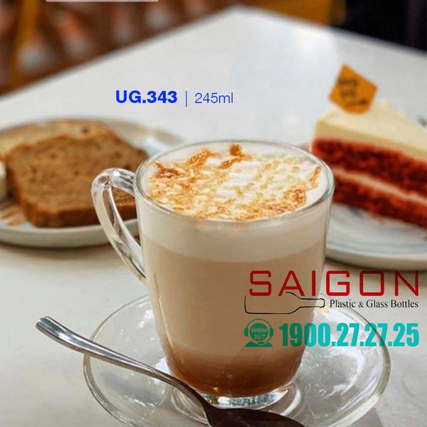 Union 343/325 - Bộ Tách Thủy Tinh Union Kenya Cup Glass 340ml | Nhập Khẩu Thái Lan