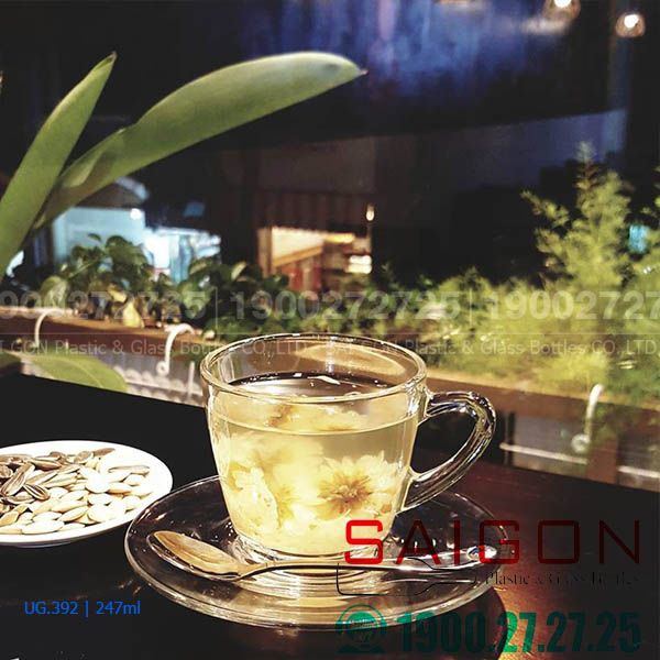 Union 392/325 - Bộ Tách Thủy Tinh Union Kenya Cup Coffee Glass 247ml | Nhập Khẩu Thái Lan
