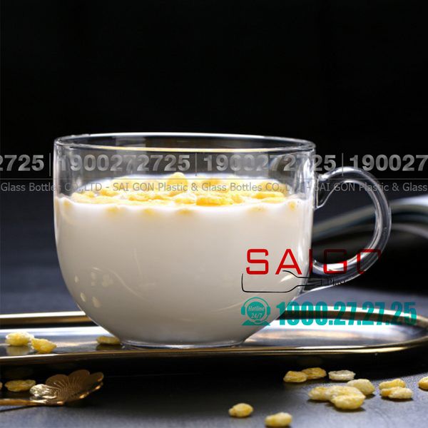 Deli ZB322 - Ly Thủy Tinh Deli Cup Mug Glass 440ml | Thủy Tinh Cao Cấp