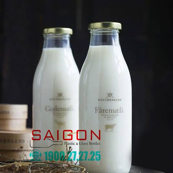 Chai Thủy Tinh 1000ml nắp thiết