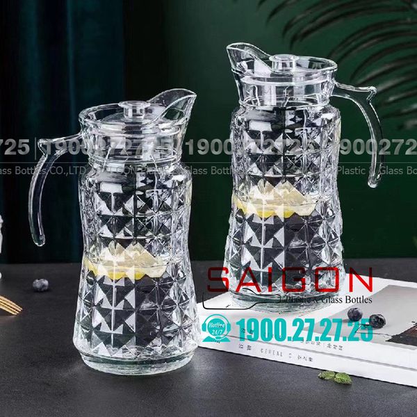 DELI YZH33 - Bình Nước Thủy Tinh Deli Pitcher Glass 1700ml | Thủy Tinh Cao Cấp