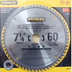 184 x 25.4 x 60T Đĩa cưa gỗ hợp kim 60 răng Stanley 20-523