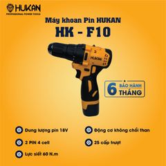 Máy khoan pin - 10mm Hukan F10