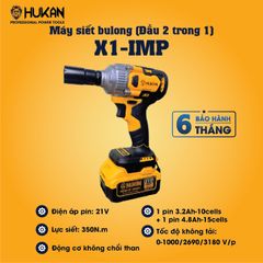 Máy siết bulong (Đầu 2 trong 1) Hukan X1-IMP