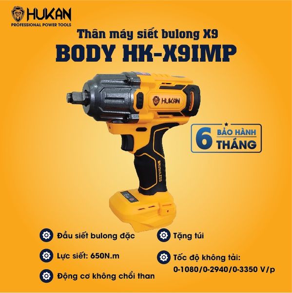 Thân máy siết bulong X9 *Lực Hukan BODY
X9 IMP