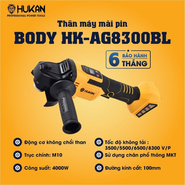 Thân máy mài pin Hukan BODY
HK-AG8300BL