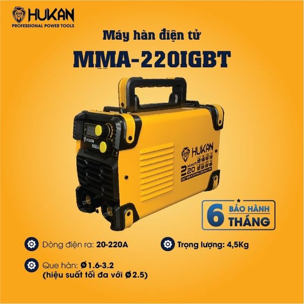 Máy hàn điện tử Hukan MMA-200 IGBT