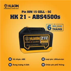 Pin ION 15Cells - 5C Hukan HK 21 - ABS4500s