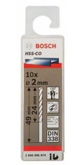 1.0mm Hộp 10 Mũi khoan sắt và inox HSS-Co Bosch 2608585872