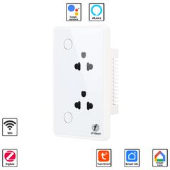 Ổ cắm thông minh EIT Smart, kết nối Wifi/Zigbee, 16A, viền PC EOL2202ZW16 (Trắng)