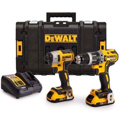 12V Combo máy khoan và siết vít DCD706+DCF801+2pin 2Ah +
sạc DCB112 + Valy Dewalt DCK28706D2