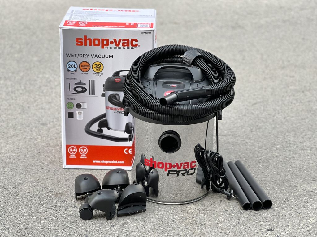 Máy hút bụi khô/ướt/thổi 20L 1800W thép không gỉ Shopvac 92722209