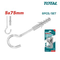 Bộ 6 tắc kê vít móc Total WJSPK5012