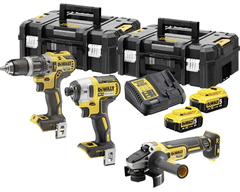 20V combo 3 máy DCD796 + DCF887 + DCG405 +
2pin 5Ah + sạc DCB115 + 2Valy Dewalt DCK384P2T