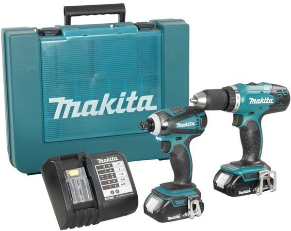 18V Bộ máy khoan, máy bắt vít dùng pin Makita DLX2022