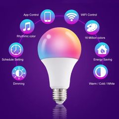 Bóng đèn LED Bulb thông minh WiFi, RGB Dimming 16 triệu màu, E27/A60/10W EL52710W