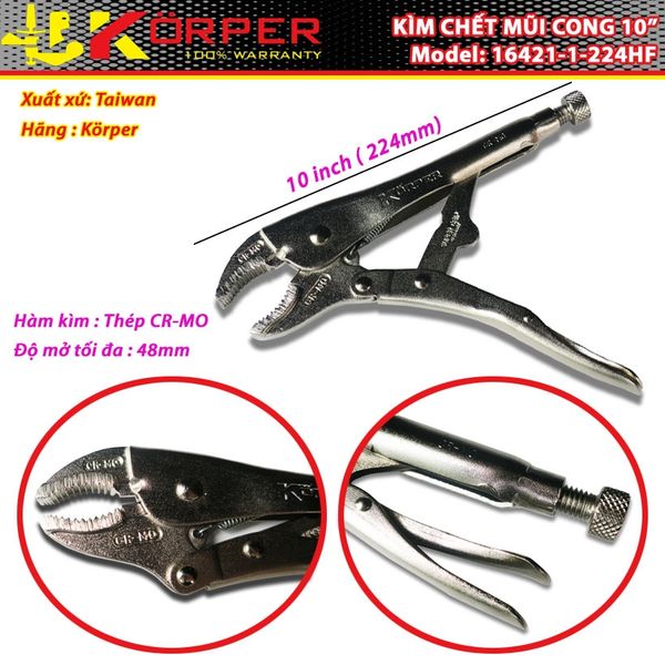 Kìm chết Körper KP-16421-1-224