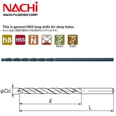 1.1x75mm Mũi khoan dài Nachi List L550