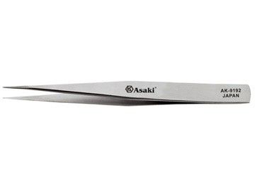 125x11x2mm Nhíp inox gắp linh kiện mũi nhọn Asaki AK-9192