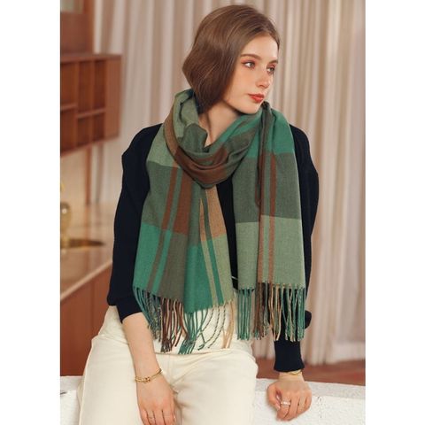 Quà tặng sinh nhật cho bạn gái - Khăn quàng choàng cổ len Cashmere giữ ấm cao cấp phong cách châu Âu Mỹ sang trọng