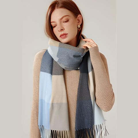 Quà tặng sinh nhật cho bạn gái - Khăn quàng choàng cổ len Cashmere giữ ấm cao cấp phong cách châu Âu Mỹ sang trọng