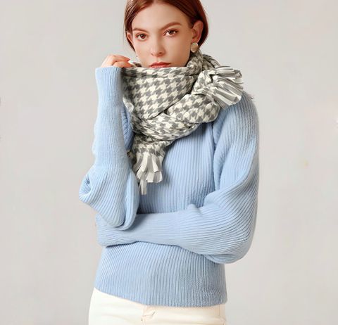 Quà tặng giáng sinh noel cho bạn gái - Khăn quàng choàng cổ len Cashmere giữ ấm cao cấp phong cách châu Âu Mỹ sang trọng