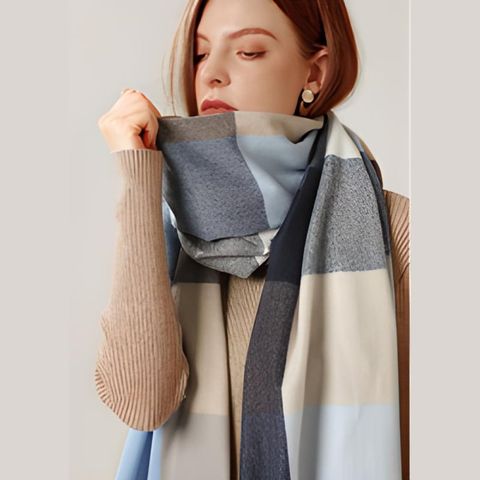 Quà tặng giáng sinh noel cho bạn gái - Khăn quàng choàng cổ len Cashmere giữ ấm cao cấp phong cách châu Âu Mỹ sang trọng