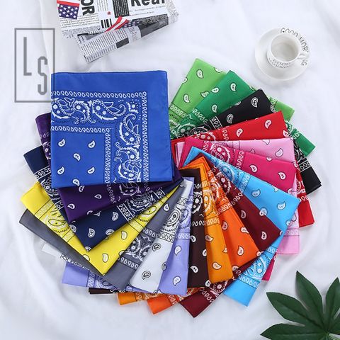 Khăn bandana hiphop turban nam Nữ đủ màu trắng, đen, xám, xanh, đỏ, tím, hồng, vàng cam