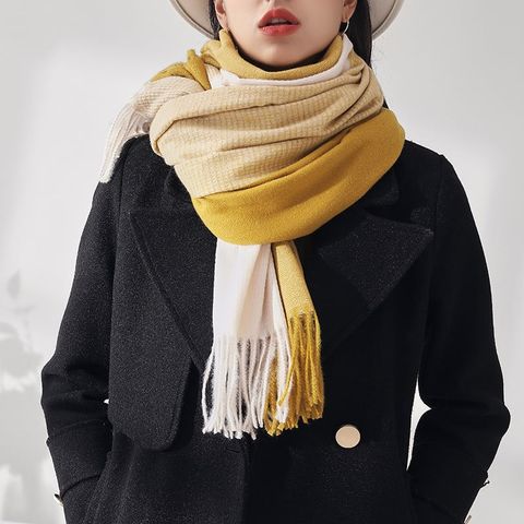 Quà tặng giáng sinh noel cho bạn gái - Khăn quàng choàng cổ len Cashmere giữ ấm cao cấp phong cách châu Âu Mỹ sang trọng