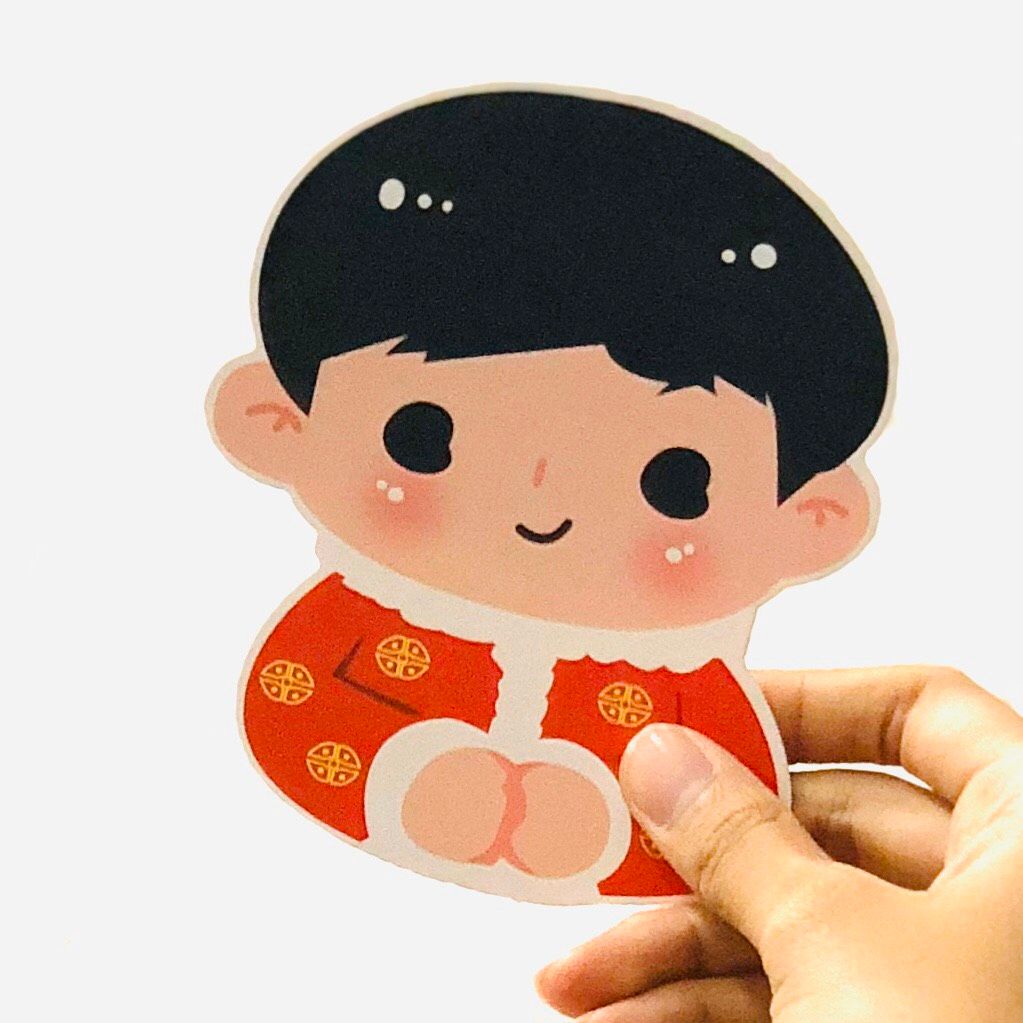 10 Cái - Bao Lì Xì Hot Trend, Bao Lì Xì Hoạt Hình CẬU BÉ - Mã LX028
