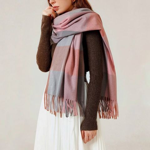 Quà tặng 8/3 cho người yêu nữ, vợ, cô giáo, mẹ - Khăn quàng choàng cổ len Cashmere giữ ấm cao cấp phong cách châu Âu Mỹ sang trọng