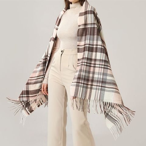 Quà tặng 8/3 cho người yêu nữ, vợ, cô giáo, mẹ - Khăn quàng choàng cổ len Cashmere giữ ấm cao cấp phong cách châu Âu Mỹ sang trọng