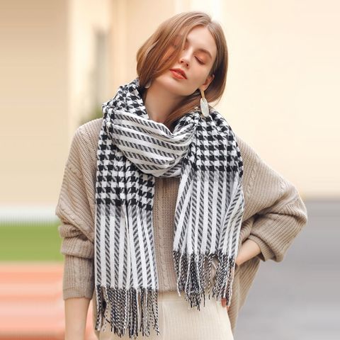 Quà tặng 8/3 cho người yêu nữ, vợ, cô giáo, mẹ - Khăn quàng choàng cổ len Cashmere giữ ấm cao cấp phong cách châu Âu Mỹ sang trọng