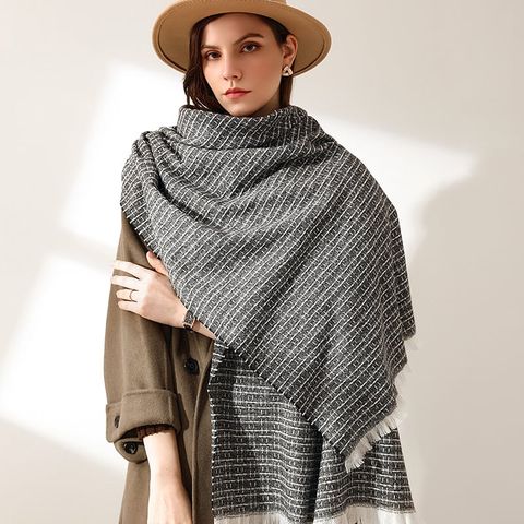 Quà tặng 8/3 cho người yêu nữ, vợ, cô giáo, mẹ - Khăn quàng choàng cổ len Cashmere giữ ấm cao cấp phong cách châu Âu Mỹ sang trọng - KC383