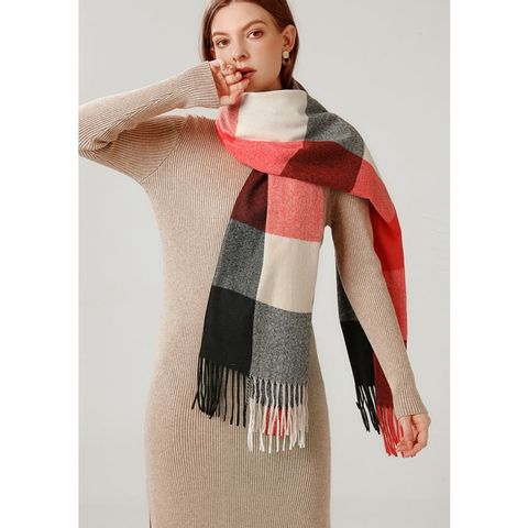 Quà tặng 8/3 cho người yêu nữ, vợ, cô giáo, mẹ - Khăn quàng choàng cổ len Cashmere giữ ấm cao cấp phong cách châu Âu Mỹ sang trọng