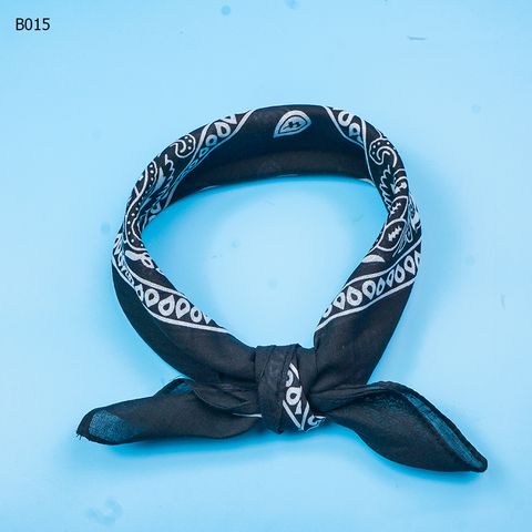 Khăn Bandana (Khăn Turban EXO) Họa Tiết Giọt Nước Màu Đen - Mã B015