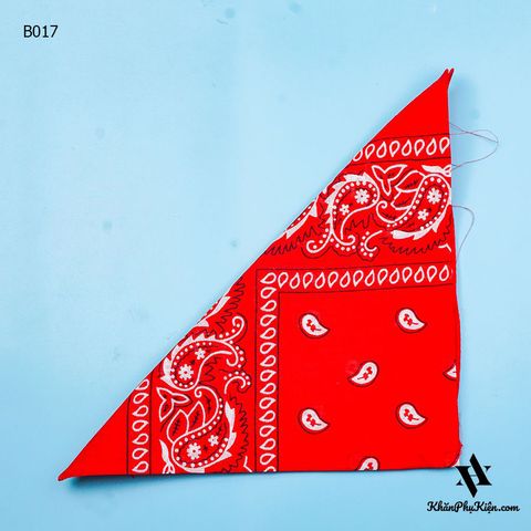 Khăn Bandana (Khăn Turban EXO) Họa Tiết Giọt Nước Màu Đỏ Tươi - Mã B017