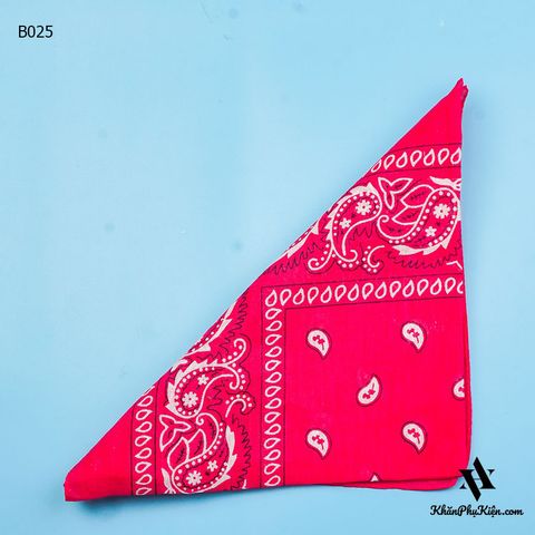 Khăn Bandana (Khăn Turban EXO) Họa Tiết Giọt Nước Màu Hồng - Mã B025