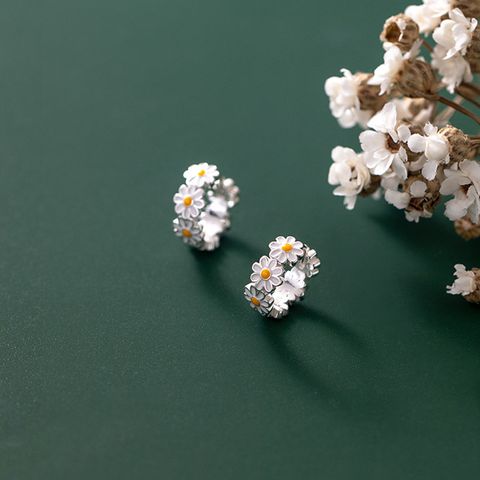 Bông tai bạc S925 - Khuyên hoa tai nữ LÀGU Khăn Phụ Kiện - BS080
