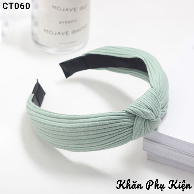 Cài Tóc Turban Gọng Nhựa Vải Thun Màu Xanh Lục Bảo - Mã CT060