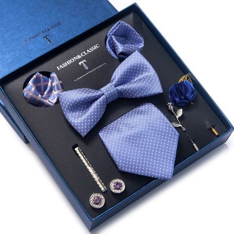 Set cà vạt nam 8 món cao cấp làm quà tặng, caravat đẹp sang trọng - CR015