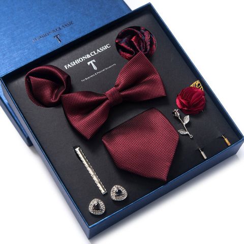 Set cà vạt nam 8 món cao cấp làm quà tặng, caravat đẹp sang trọng - CR017