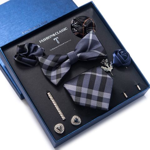 Set cà vạt nam 8 món cao cấp làm quà tặng, caravat đẹp sang trọng - CR019