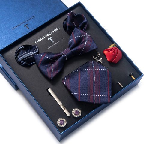 Set cà vạt nam 8 món cao cấp làm quà tặng, caravat đẹp sang trọng - CR020