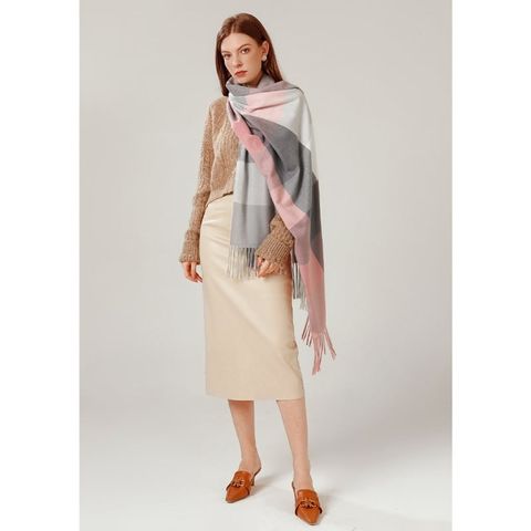 Quà tặng 8/3 cho người yêu nữ, vợ, cô giáo, mẹ - Khăn quàng choàng cổ len Cashmere giữ ấm cao cấp phong cách châu Âu Mỹ sang trọng