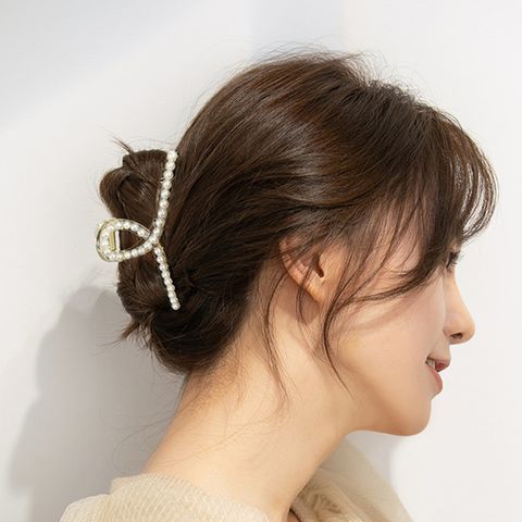 Kẹp tóc càng cua ngọc trai Hàn Quốc nữ đẹp hottrend nhám cỡ size lớn LAGU - Cặp búi tóc dễ thương cào 10 răng, 14 răng- Mã KT297