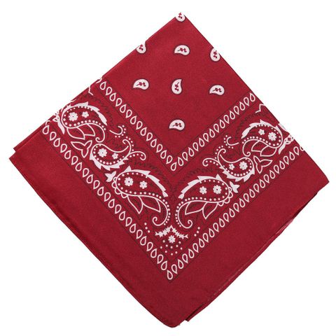 Khăn Bandana (Khăn Turban EXO) Họa Tiết Giọt Nước Màu Đỏ Đô - Mã B016