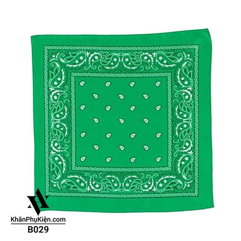 Khăn Bandana (Khăn Turban EXO) Họa Tiết Giot Nước Màu Xanh Lá - Mã B029