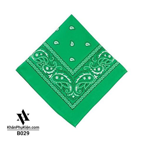 Khăn Bandana (Khăn Turban EXO) Họa Tiết Giot Nước Màu Xanh Lá - Mã B029