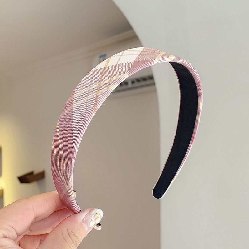 Mấn Áo Dài, Mấn Đội Đầu Cách Tân Cài Tóc Caro Màu Xanh Hồng Nhạt - Mã CT629